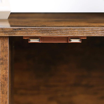 Katzenklo Schrank mit Lamellentür und Eisenfüßen