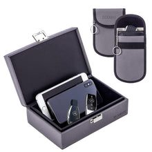 Signalblocker für Autoschlüssel & Faraday Taschen Set Grau