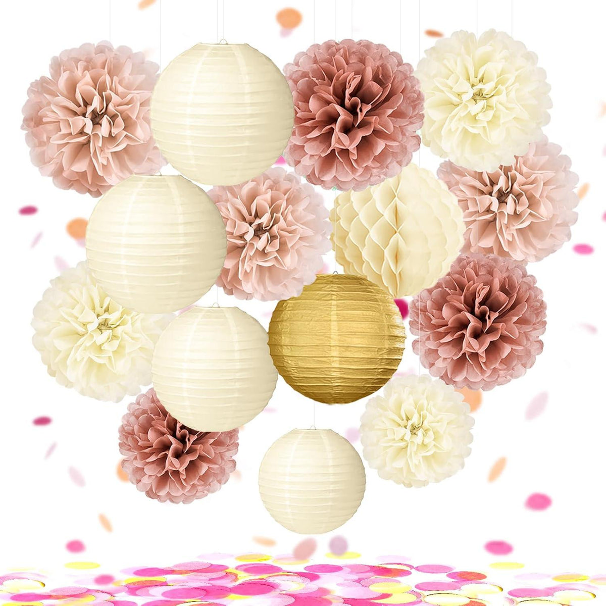 Party Deko Set 15-teilig Rosa Fantasy für Hochzeit Geburtstag