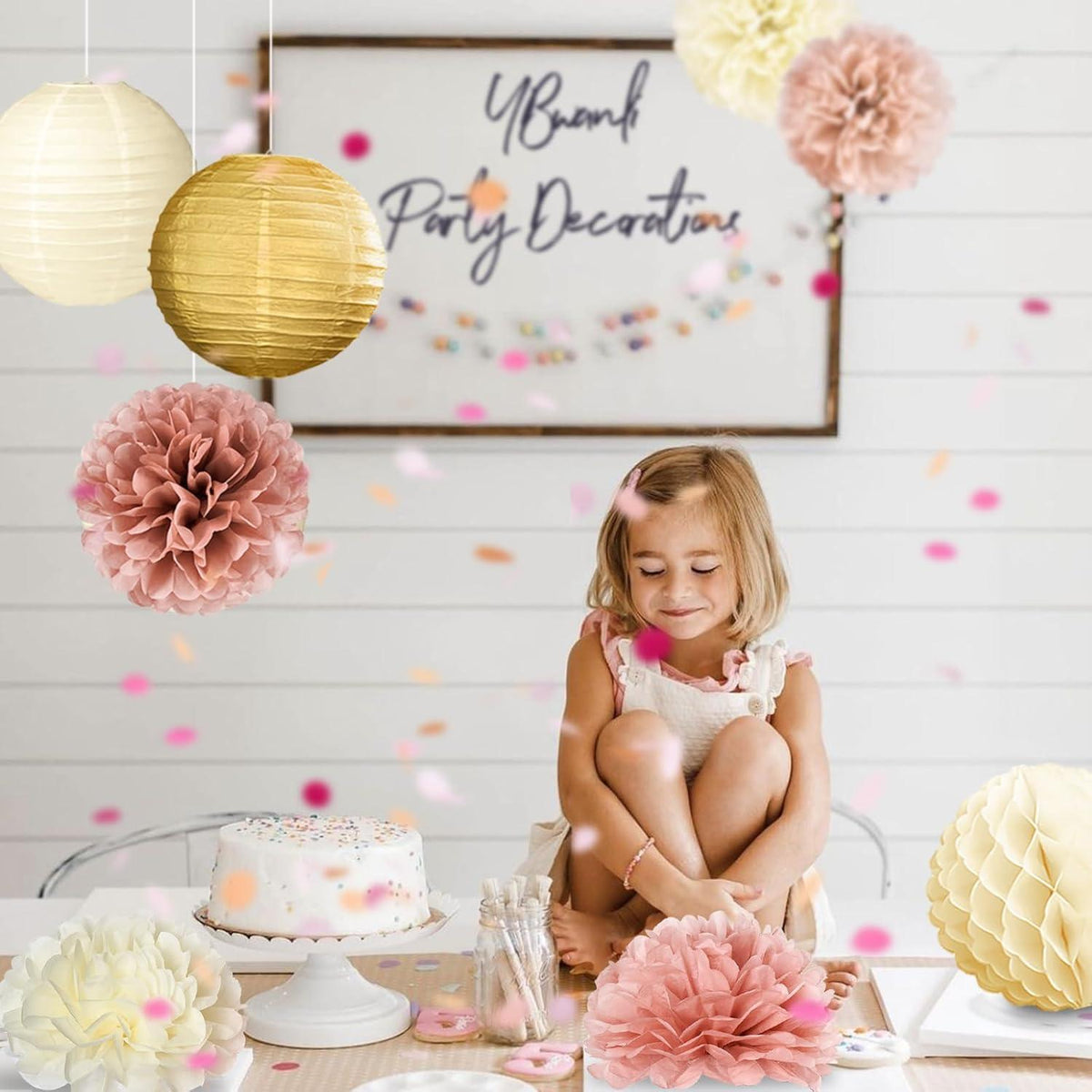 Rosa Partydekoration Set Hochzeit Geburtstag 15-teilig