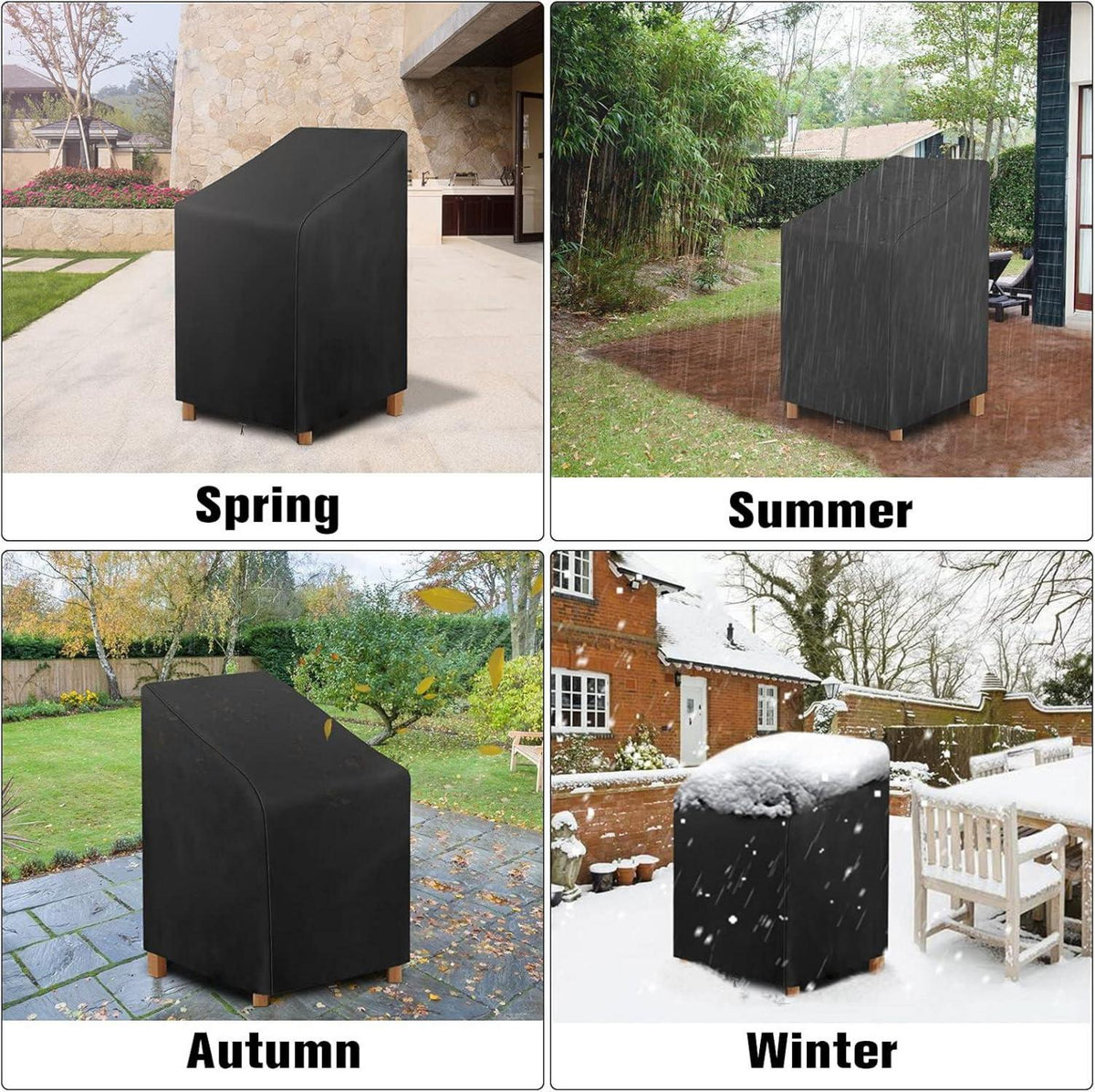 Schutzhülle für Gartenstühle 64x64x120 cm Schwarz - Wetterfest