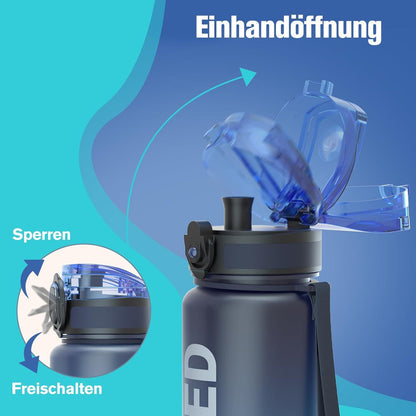 Sport Trinkflasche BPA-frei Tritan 1L Auslaufsicher Gym