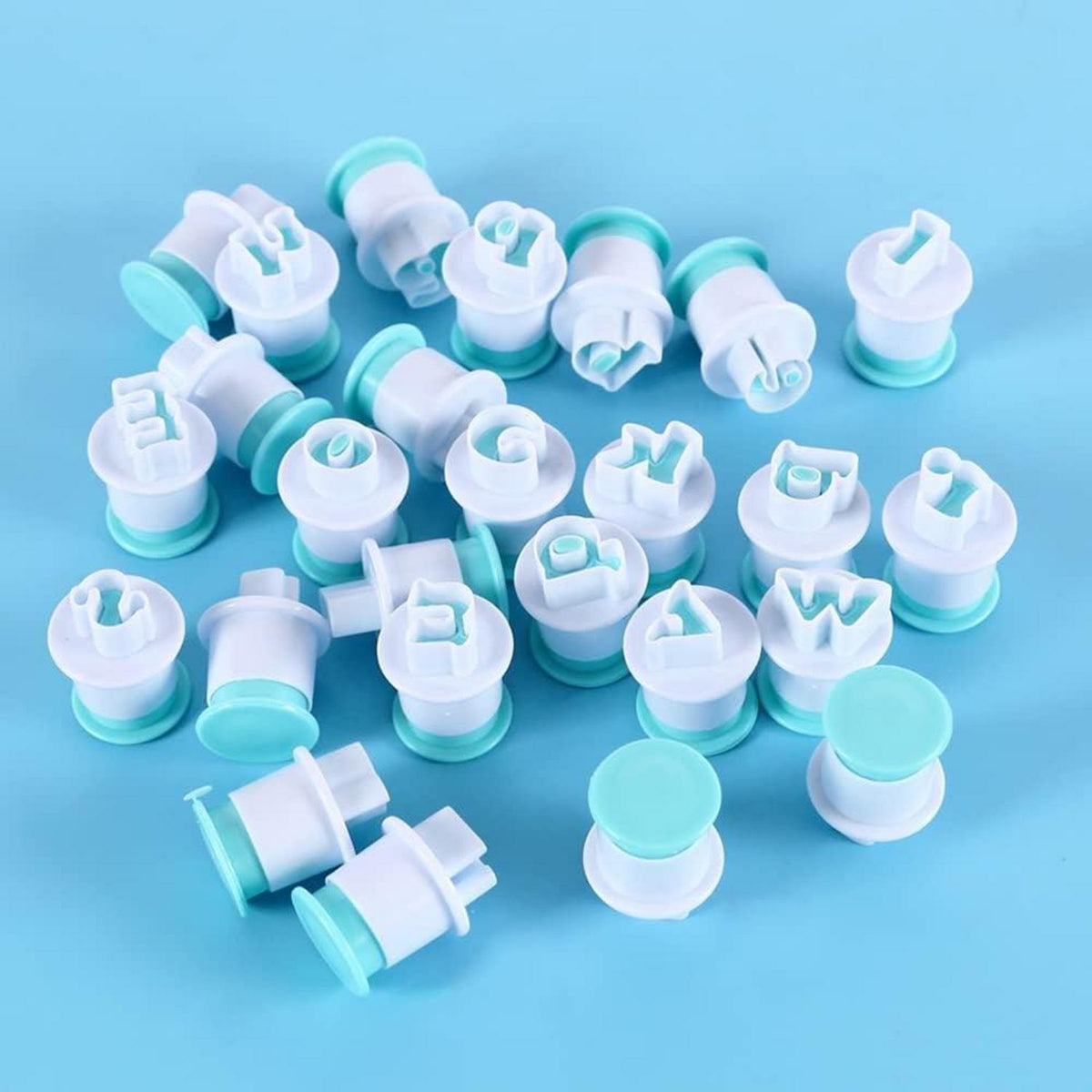 62-teiliges Buchstaben Zahlen Kuchen Fondant Ausstechformen Set