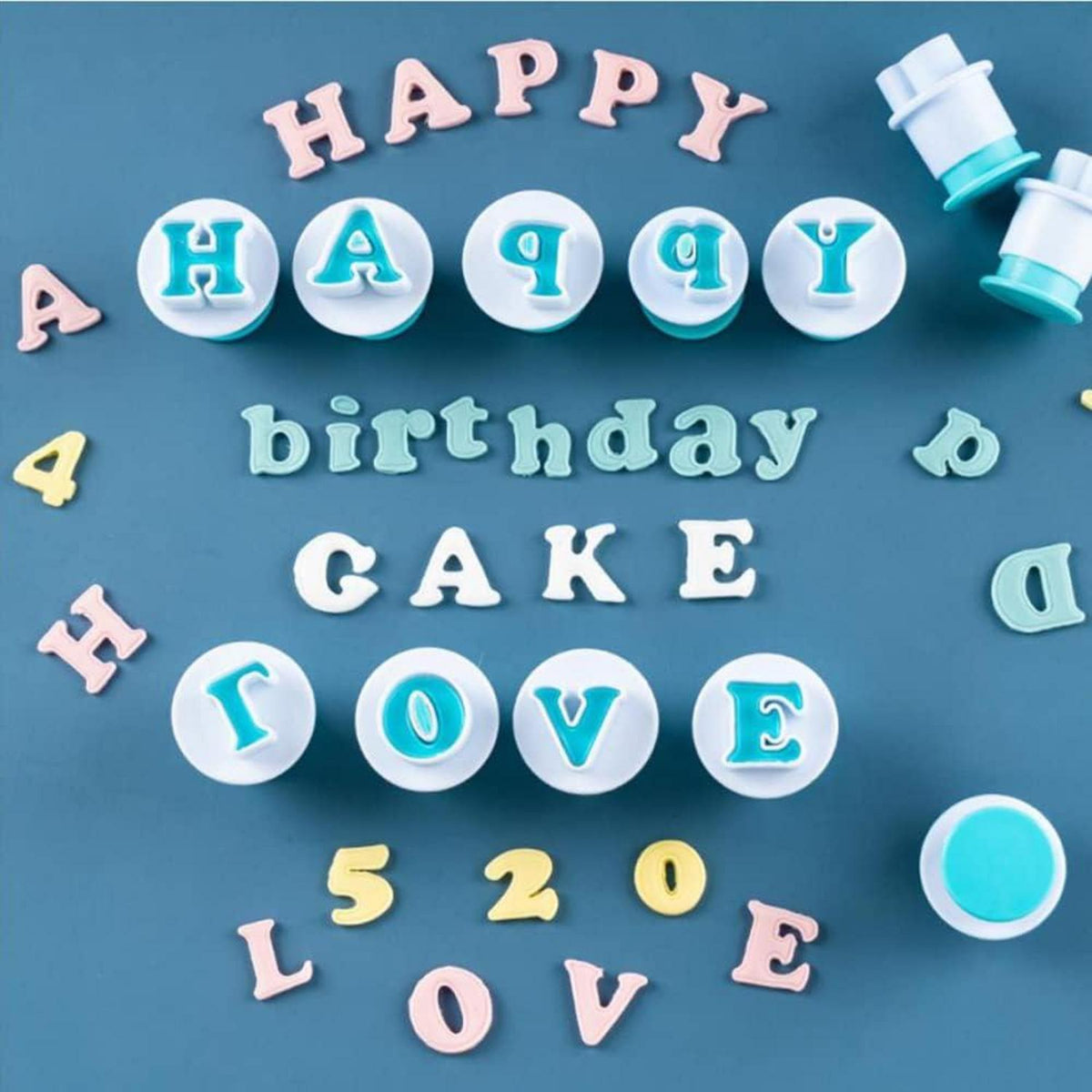 NICAVKIT Buchstaben Zahlen Ausstechformen Set Kuchen Fondant