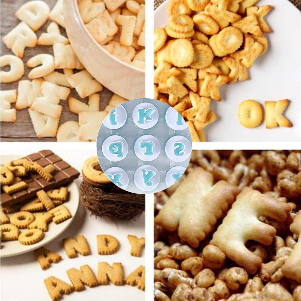 NICAVKIT Buchstaben Zahlen Ausstechformen Set Kuchen Fondant