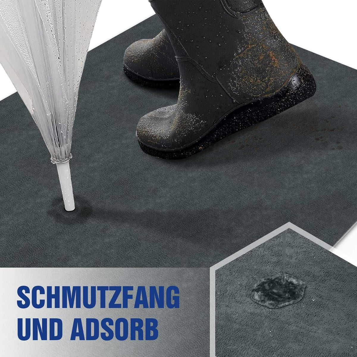 DFIONC Fußmatte innen waschbar Schmutzfangmatte rutschfest 40x60 cm