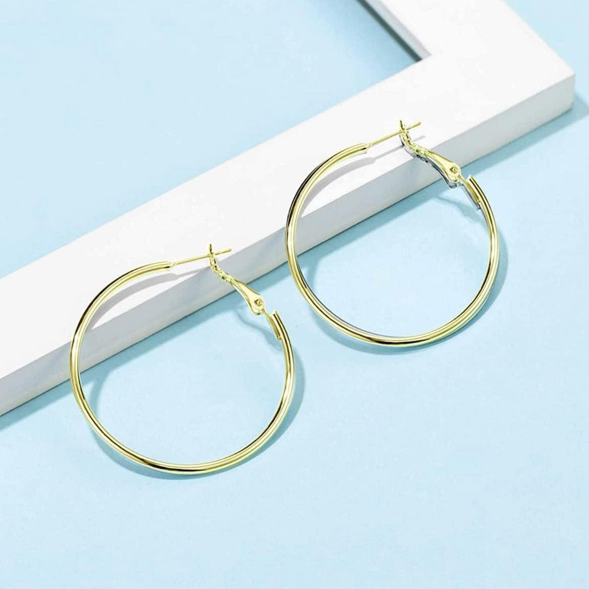 Silber Creolen Set 925 - 40/50/60mm - Silber/Rosegold/Gold