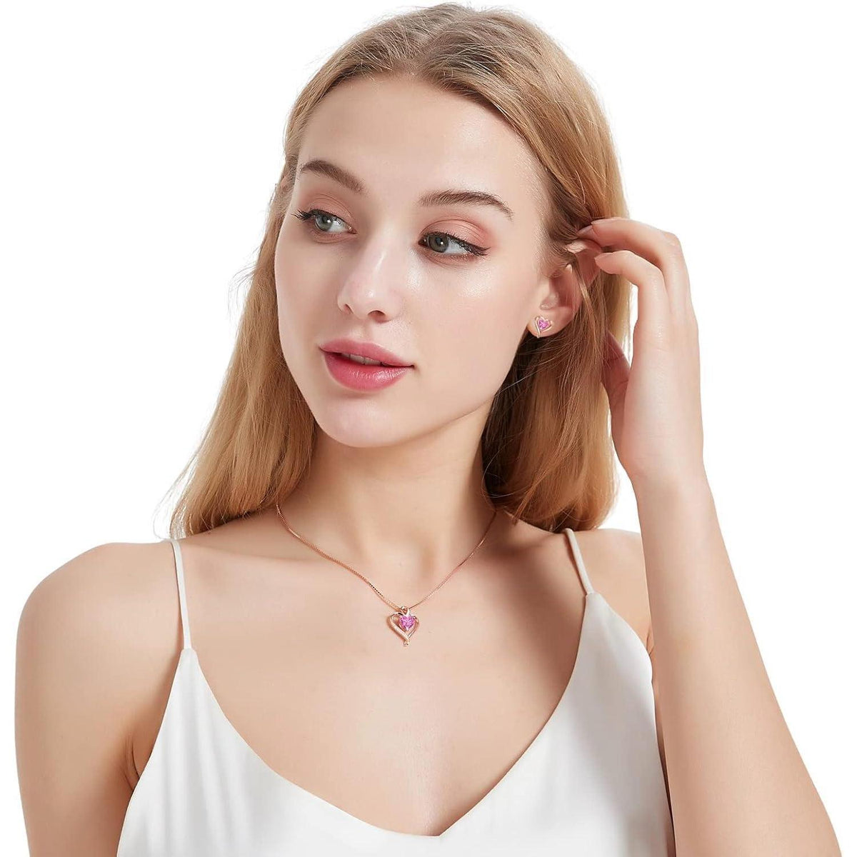 Silber Herz Halskette Damen 925 Sterling Silber Geschenk