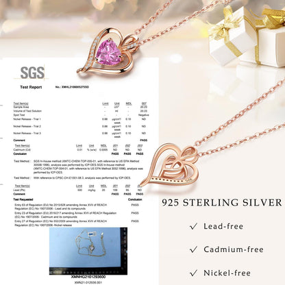 Silber Herz Halskette Damen 925 Sterling Silber Geschenk