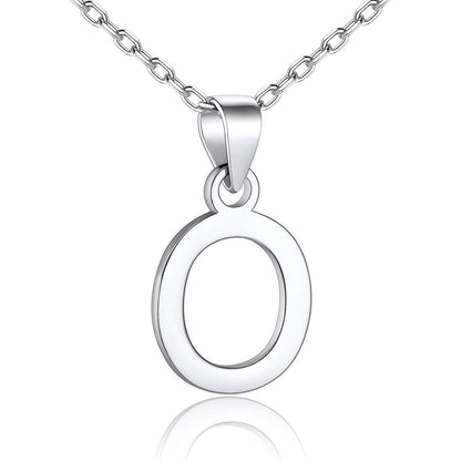 925 Silber Initialen Kette Buchstabe O | Damen Mädchen Schmuck