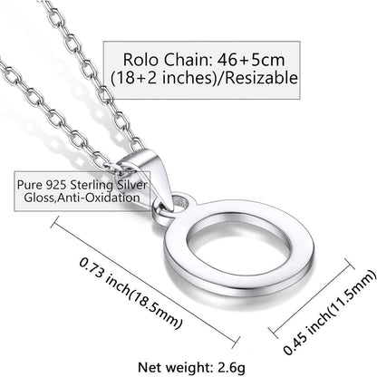 925 Silber Initialen Kette Buchstabe O | Damen Mädchen Schmuck