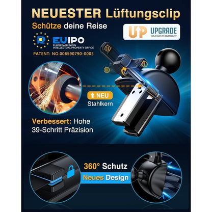 Handyhalterung Auto mit Starkem Saugnapf & Lüftungsclip