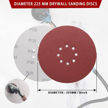 Schleifscheiben 225mm Klett, 50 Stück, 5 Körnungen für Trockenbauschleifer