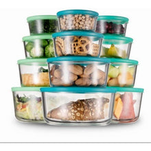 Vorratsdosen Glas rund Deckel Salatschüssel 12er-Set