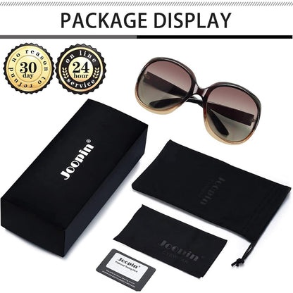 Übergroße Damen Sonnenbrille polarisiert UV400 Braun
