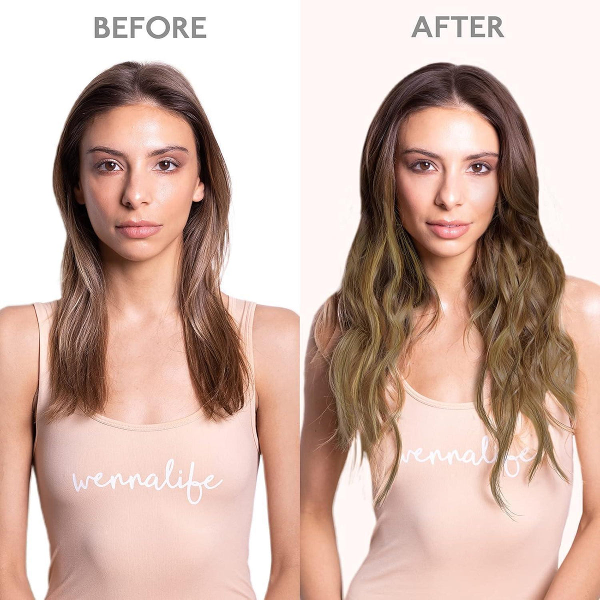 Clip In Echthaar Extensions Balayage Schoko-Karamell 60cm