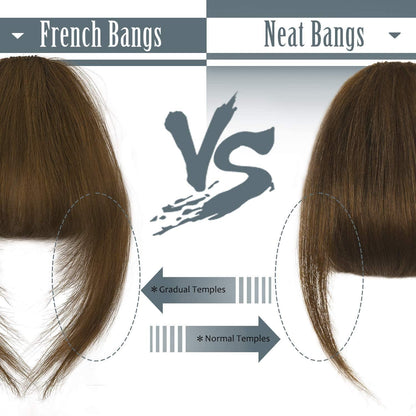 Echthaar Clip in Pony Haarverlängerung Bangs - Hellblond Fringe