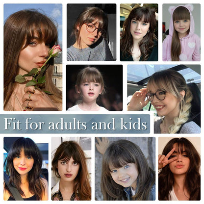 Echthaar Clip-in Pony, Hellblond Fringe Extensions, Haarteile