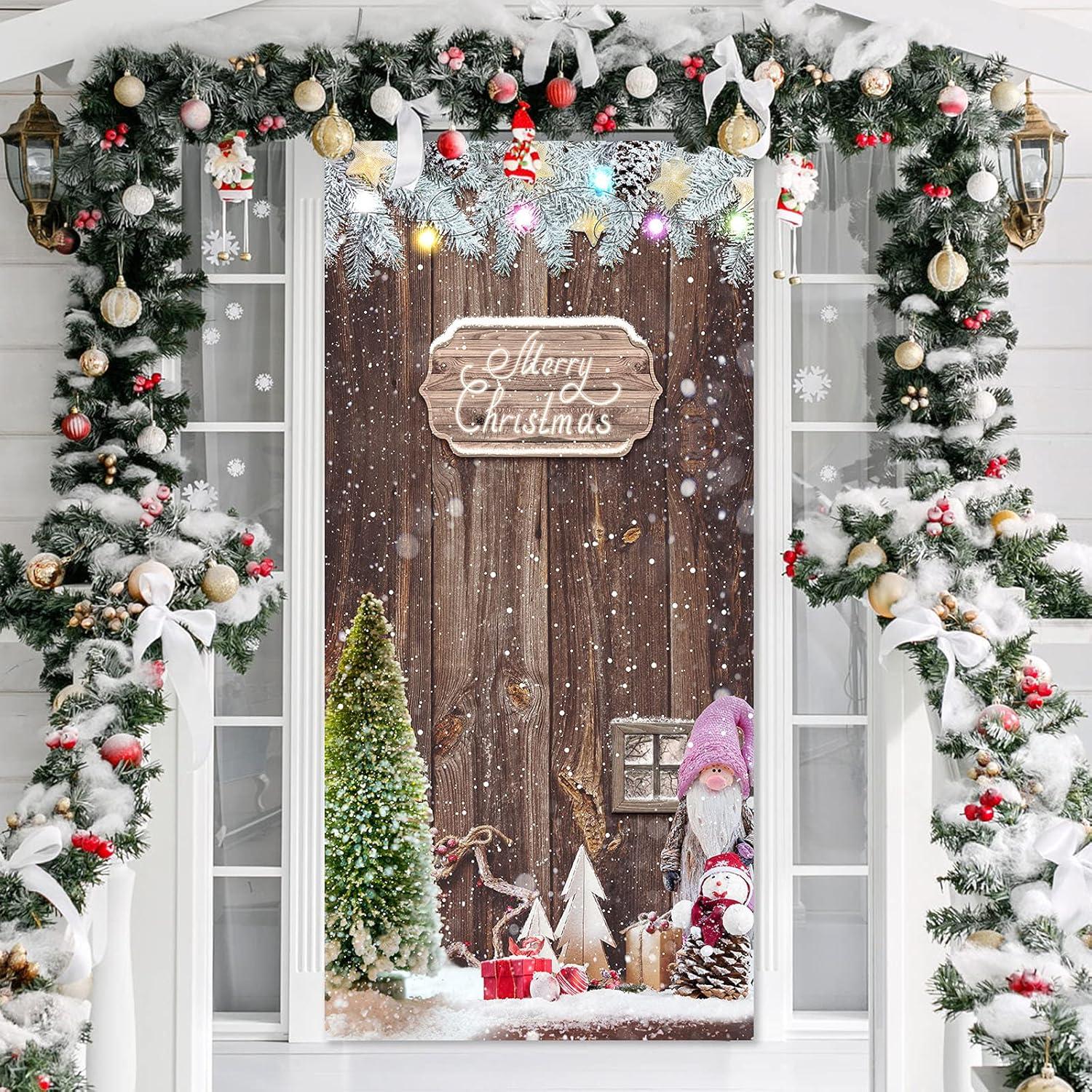 Weihnachten Tür Dekoration Merry Christmas Schneeflocke Schneemann