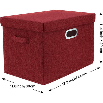 Aufbewahrungsbox mit Deckel, faltbar, waschbar, 3er-Set, Rotwein