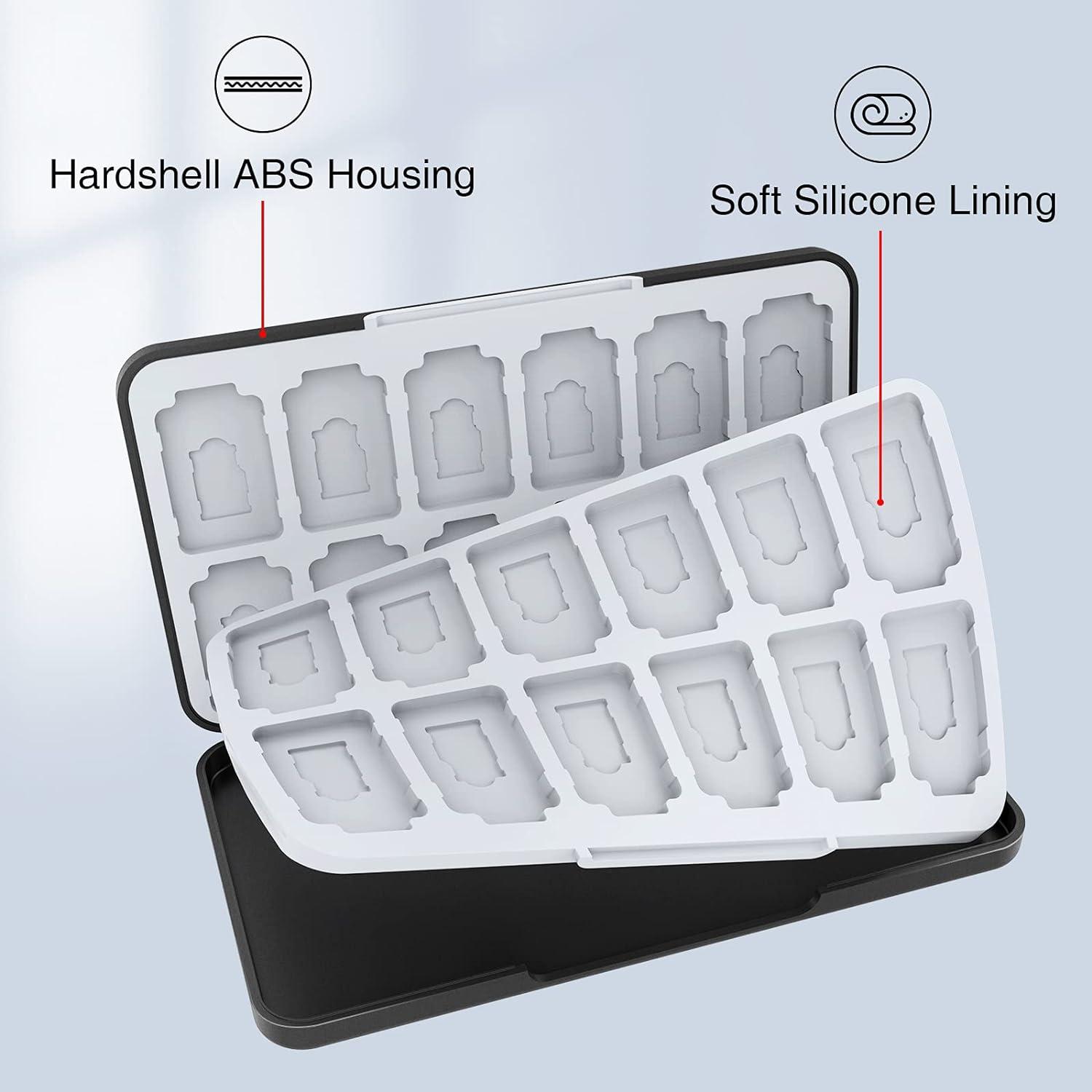 HEIYING Switch Game Card Aufbewahrungsbox 24 Game Card Slots 24 Micro SD Card Slots