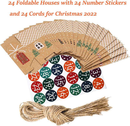 Adventskalender zum Befüllen 24 DIY Haus Weihnachten 2021