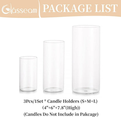 Kerzenhalter Glas Set Modern Windlicht Stumpenkerzen Teelicht