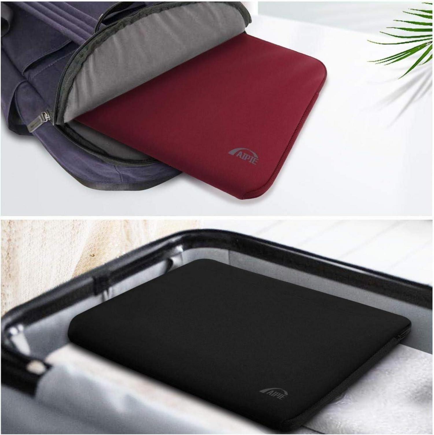 Laptophülle 13 14 Zoll Schwarz Stoßfest Schutzhülle 35x25,5x2,5 cm