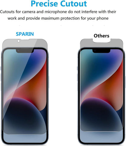 iPhone 14 13/13 Pro Sichtschutz Schutzfolie 9H Härte Glas Anti-Spy 6,1