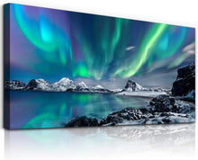 Moderne Nordlichter Leinwandbild 100x50 cm Wohnzimmer Schlafzimmer
