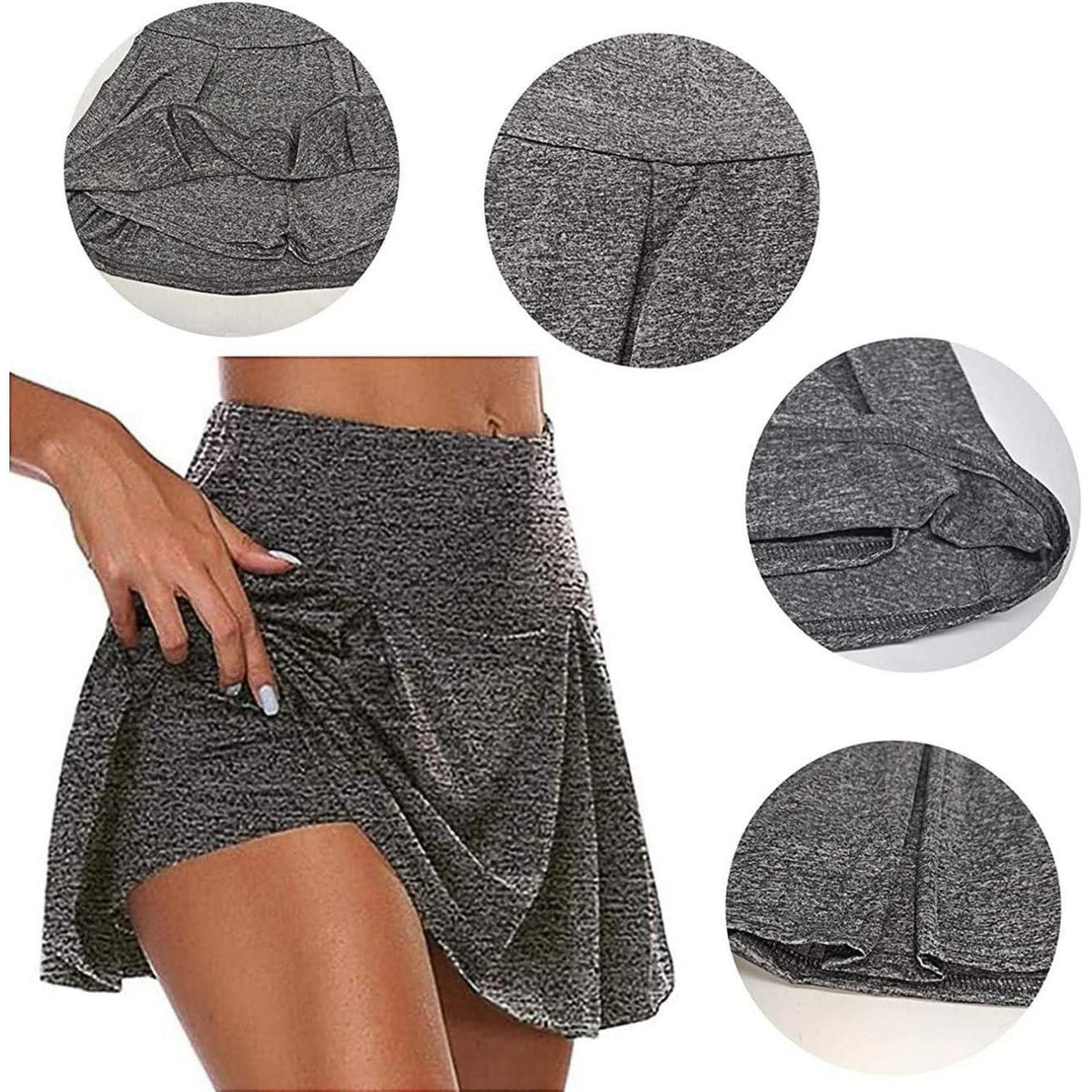 Damen Tennis Golf Rock 2in1 Leggings Sportskirt Dehnbar XL