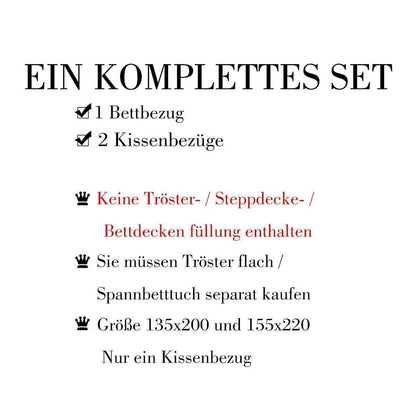 3er-Set Bettwäsche 200x200, Lila Gold Marmor Design