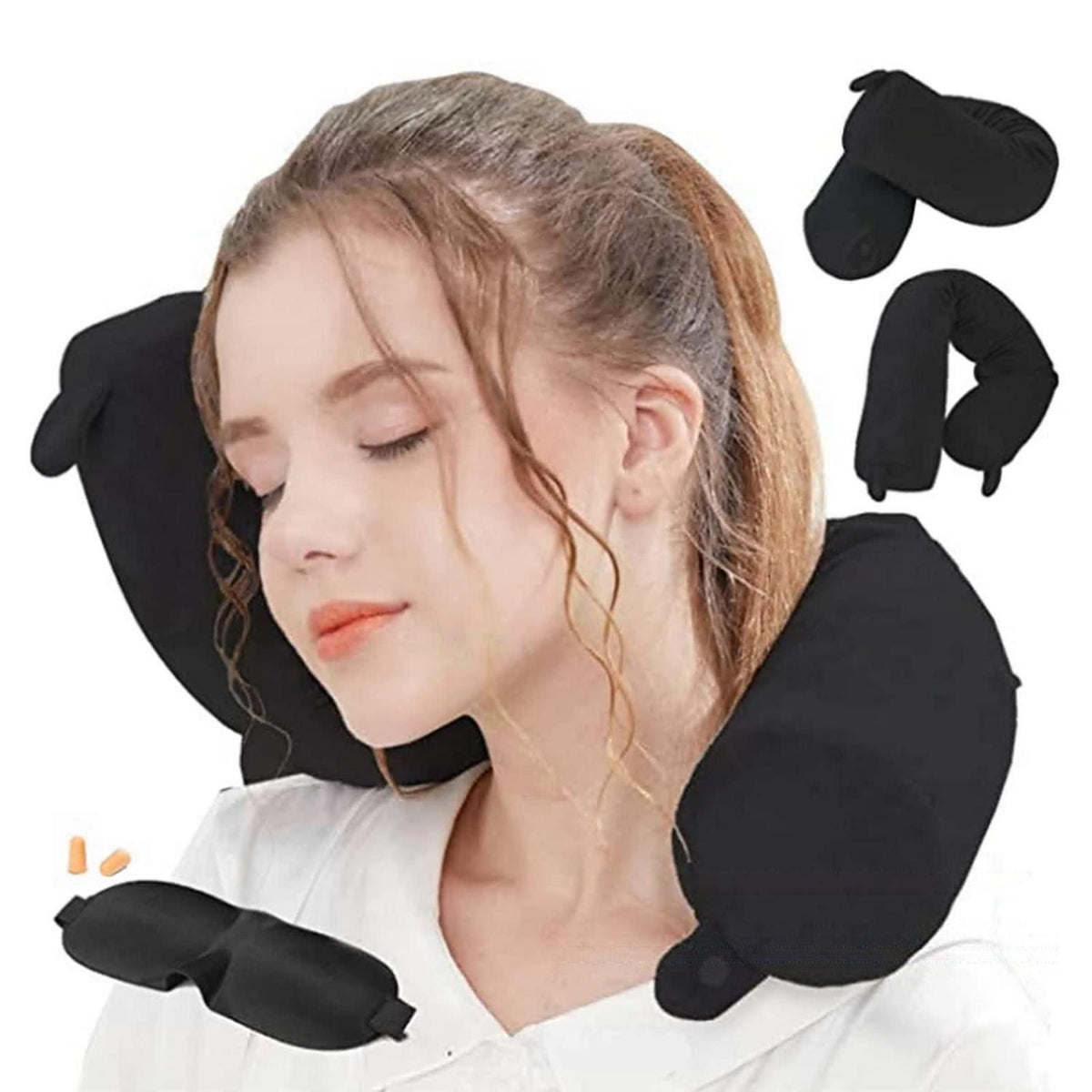 Reisekissen Memory Foam – Nackenstütze für Flugzeug, Zug & Auto