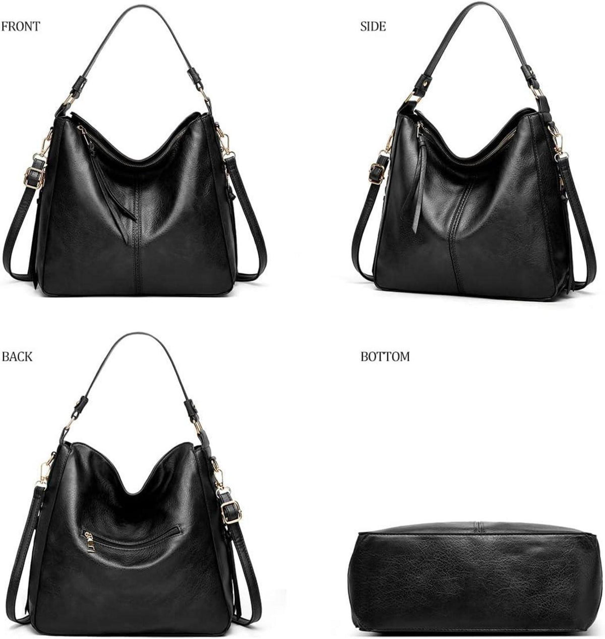 Pahajim Damen Handtaschen und Geldbörsen Set PU Leder Groß Einkaufstasche