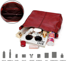 Pahajim Handtaschen Set Damen Groß PU Leder Damentaschen 3er