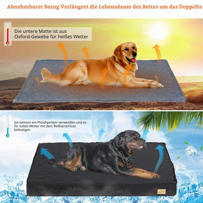 Orthopädisches Hundebett Groß – Waschbar & Rutschfest