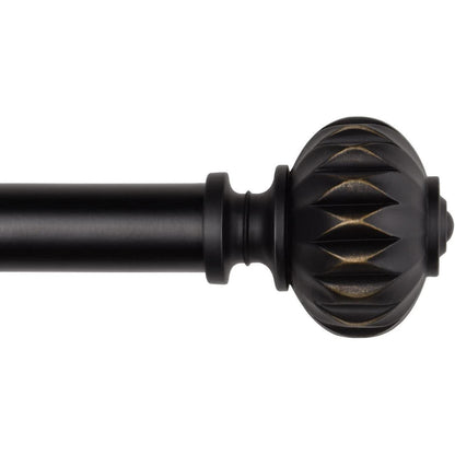 Ausziehbare Gardinenstange 91-182 cm Schwarz Metall
