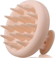 Silikon Kopfhaut Massagebürste Peeling Schuppen Haarwachstum Beige