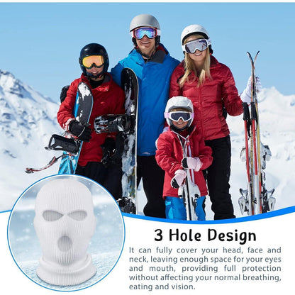 Gestrickte Sturmhaube mit 3 Löchern – Wintergesichtsmaske
