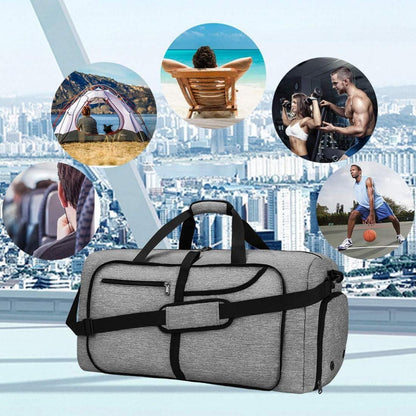 NEWHEY Große faltbare Reisetasche 100L mit Schuhfach Schwarz