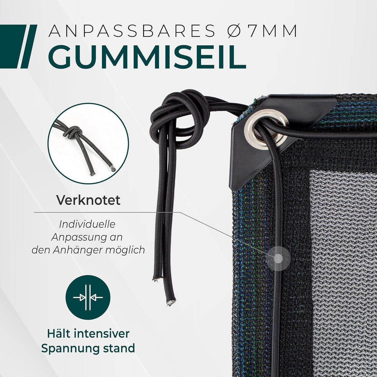 Feinmaschiges Anhängernetz 3x4m mit Gummizug – Ladungssicherung