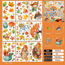 9 Thanksgiving Herbstdeko Fenster Aufkleber Selbstklebend