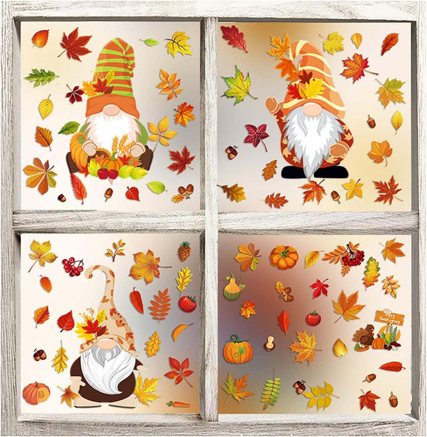 Thanksgiving Herbstdeko Fenster Aufkleber Set