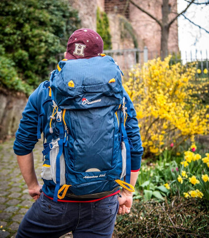 Trekkingrucksack 50L Outdoor Wanderrucksack Herren Damen Camping Blau