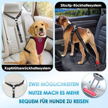 SlowTon Hundegurt Auto 2-in-1 Sicherheitsgurt Schwarz