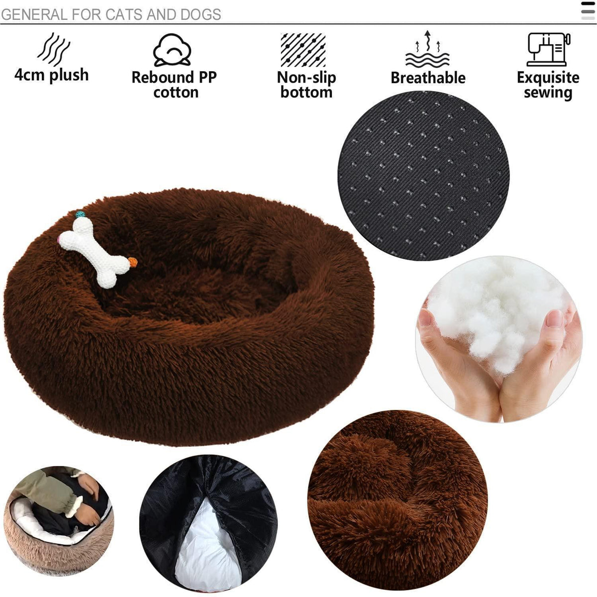 Flauschiges Haustierbett – Gemütliches Hundekissen 3XL Braun