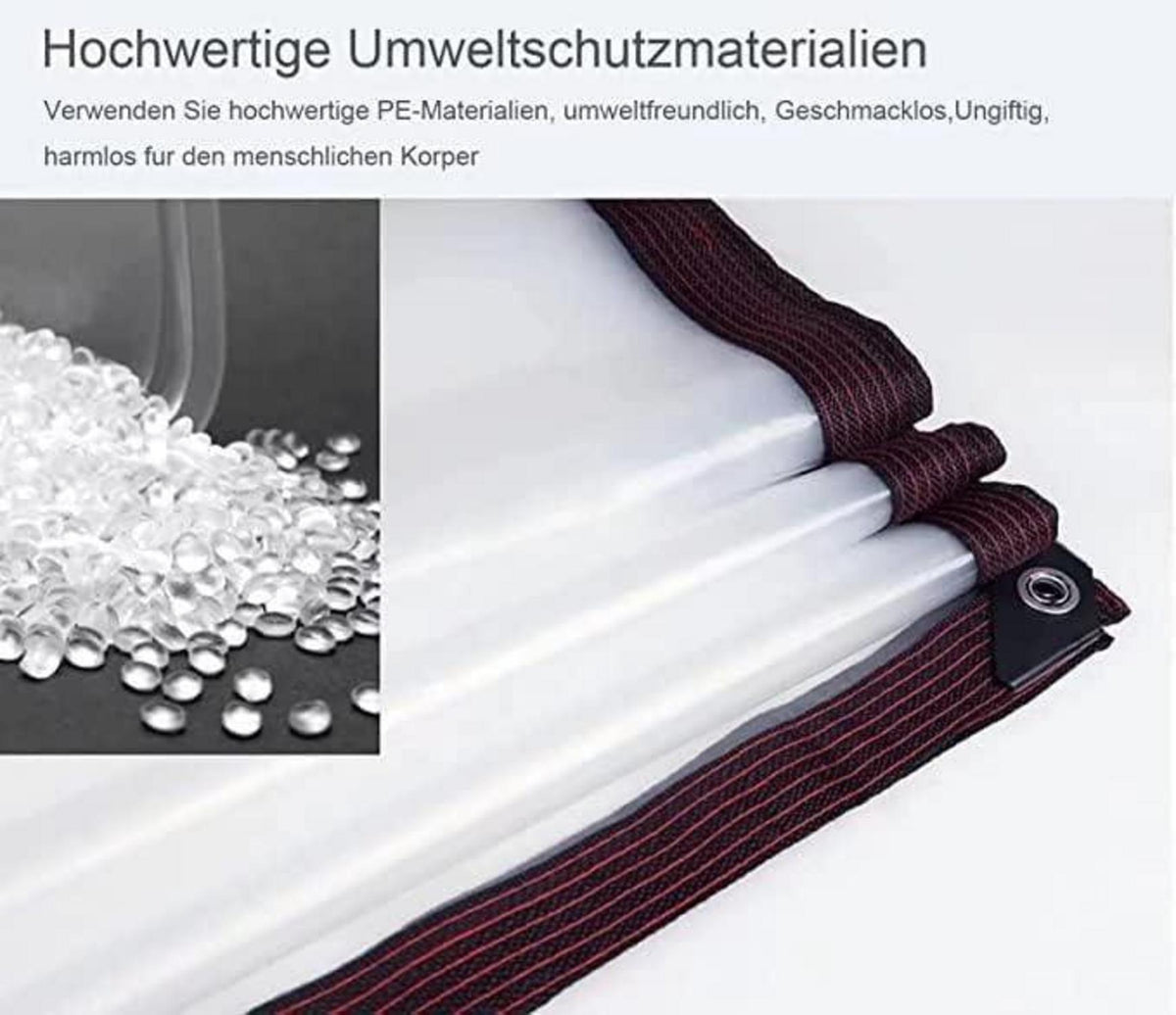 Transparente Plane mit Ösen 3x6m wasserdicht für Gartenmöbel Zelt