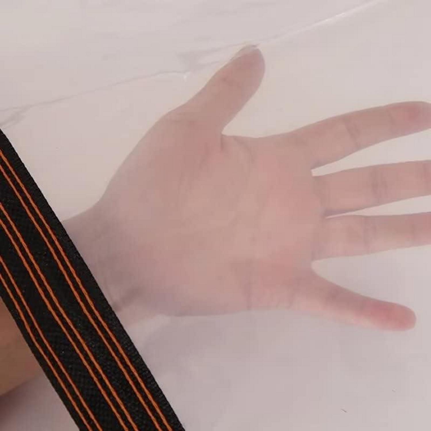 Transparente wasserdichte Plane mit Ösen, 2x1m