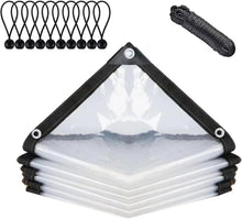 Transparente wasserdichte Abdeckplane mit Ösen 3x3m