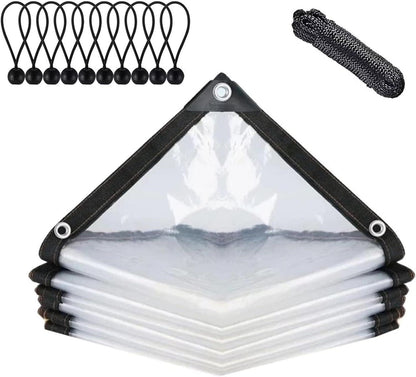 Transparente wasserdichte Abdeckplane mit Ösen 3x3m